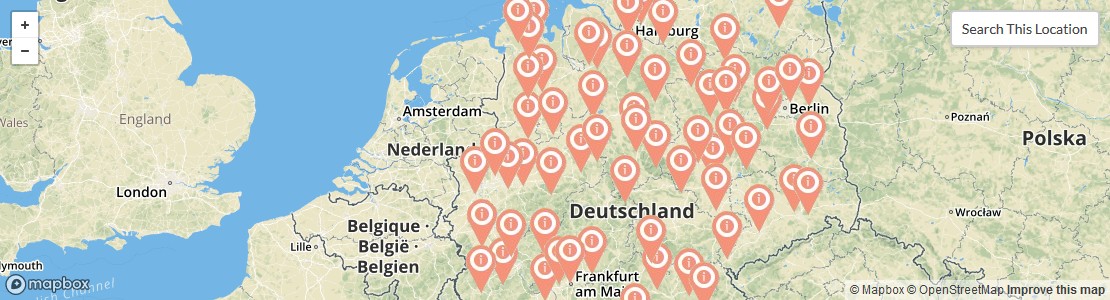 Standorte von Dachdeckereien in Deutschland